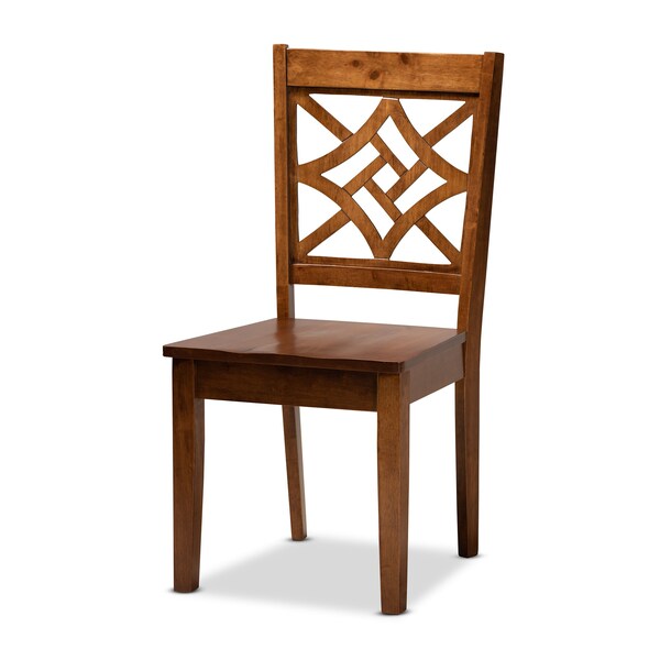 Baxton Studio Brava Modern and Contemporary Walnut Brown Finished Wood 5-Piece Dining Set - 179-11388-10897-ZORO