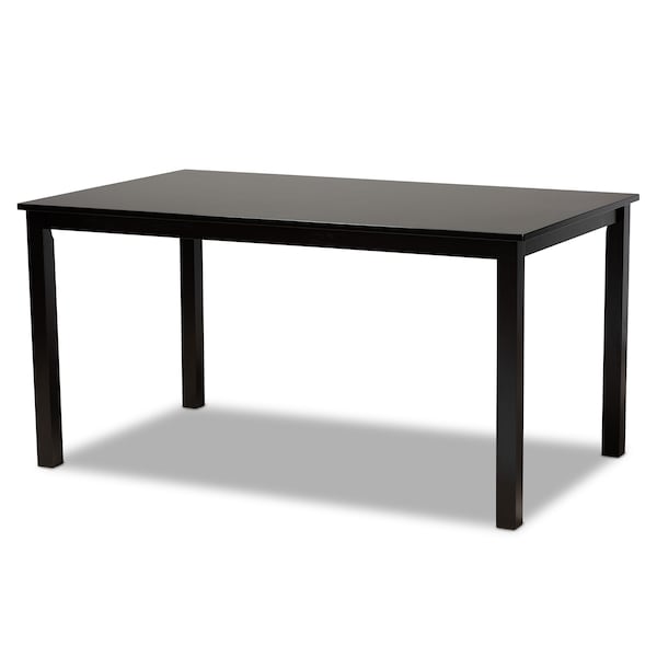Baxton Studio Renaud Modern and Contemporary Sand Fabric and Dark Brown Finished Wood 7-Piece Dining Set - 174-10535-10519-ZORO
