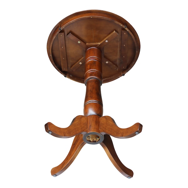 International Concepts Round 30 in Round Top Pedestal Table, 40.9 inH, Espresso, 30 in W, 30 in L, 40.9 in H, Wood - K581-30RT-6B-2
