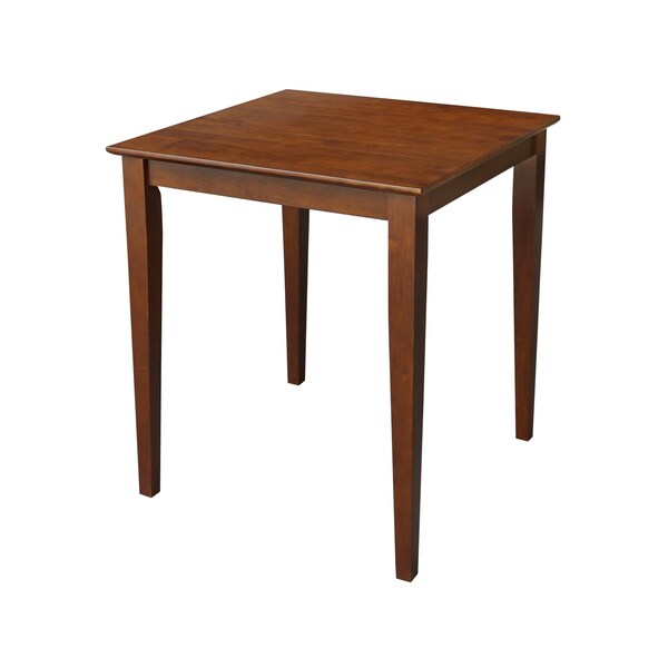International Concepts 30 in. x 30 in. Counter Height Dining Table w/2 X-Back Stools, 24 in. Seat Height-3 Pc. Dining Set - K581-3030-S6132-2