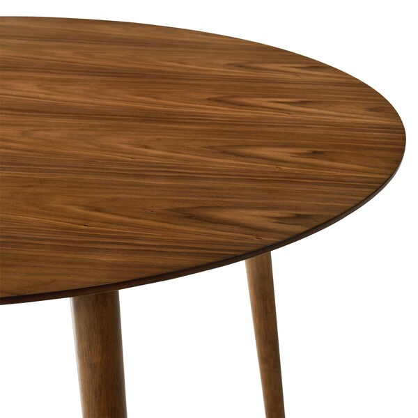 Armen Living Arcadia 48" Round Dining Table in Walnut Wood - LCARDIWA48