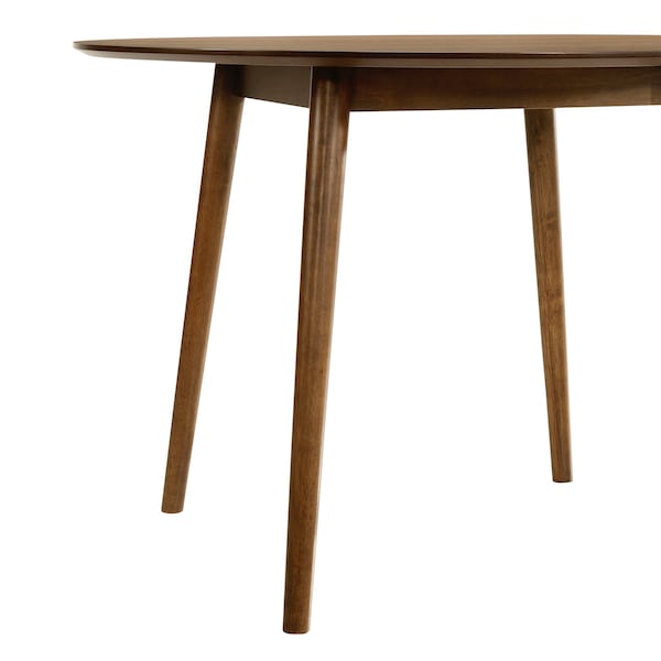 Armen Living Arcadia 48" Round Dining Table in Walnut Wood - LCARDIWA48