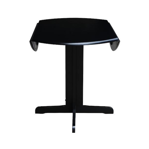 International Concepts Square Dual Drop Leaf Table, 36 in, Black, 36 in W, 36 in L, 30 in H, Wood, Black - T46-36RP