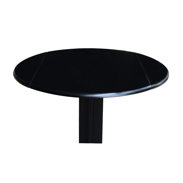 International Concepts Square Dual Drop Leaf Table, 36 in, Black, 36 in W, 36 in L, 30 in H, Wood, Black - T46-36RP