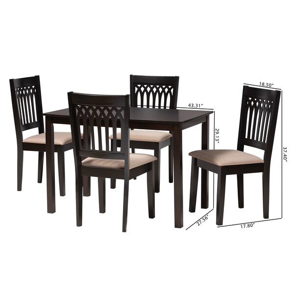 Baxton Studio 43.31" W X 29.13" L X 27.56" H - 230-13189-8026-ZORO