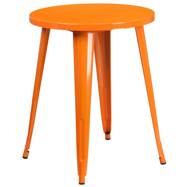Flash Furniture Round 24" W, 24" L, 29" H, Metal, Orange - CH-51080TH-2-18ARM-OR-GG