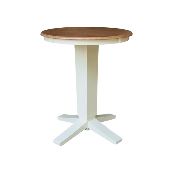 Whitewood Industries Rectangular Fixed Top Table W/ 2 Counter Height Stools, 30 in W, 35.9 in L, 30 in H, Parawood - K79-30RT-23B-S6132-2