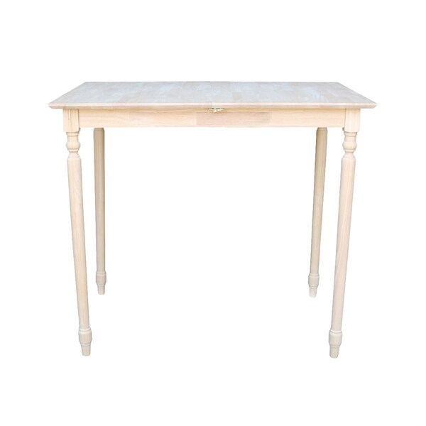 International Concepts Rectangle Table with Butterfly Extension, Unfinished, 32 in W, 48 in L, 42 in H, Wood, Unfinished - K-T32X-342T