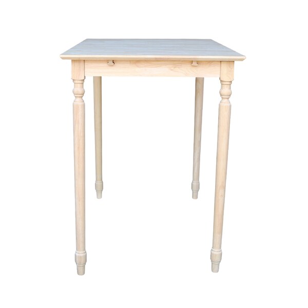 International Concepts Rectangle Table with Butterfly Extension, Unfinished, 32 in W, 48 in L, 42 in H, Wood, Unfinished - K-T32X-342T