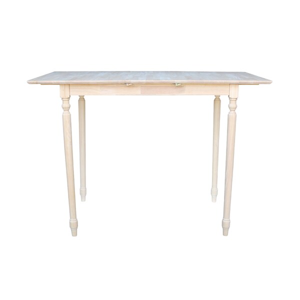 International Concepts Rectangle Table with Butterfly Extension, Unfinished, 32 in W, 48 in L, 42 in H, Wood, Unfinished - K-T32X-342T
