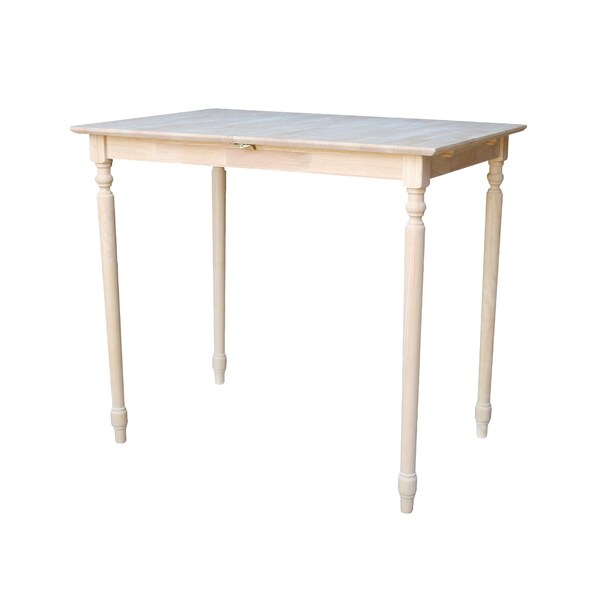 International Concepts Rectangle Table with Butterfly Extension, Unfinished, 32 in W, 48 in L, 42 in H, Wood, Unfinished - K-T32X-342T