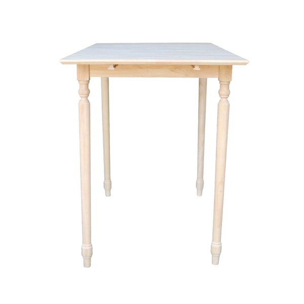 International Concepts Rectangle Table with Butterfly Extension, Unfinished, 32 in W, 48 in L, 42 in H, Wood, Unfinished - K-T32X-342T