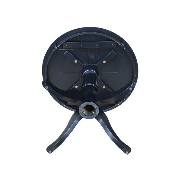 International Concepts Round 30 in Round Top Pedestal Table, 28.9 inH, Black, 30 in W, 30 in L, 28.9 in H, Wood, Black - K46-30RT