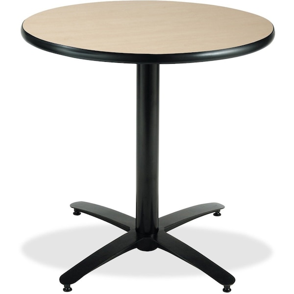 Kfi Round KFI 30in Natural Round Breakroom Table with Arched X Base, 29 W, 30 L, 29 H - T30RD-B2115-NA