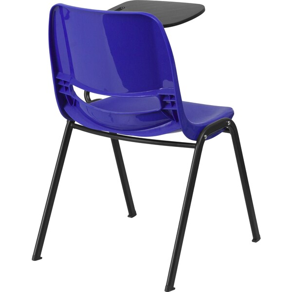 Flash Furniture Tablet Arm Chair, Left Hand Flip-Up, Blu, 21" W, 25.5" L, 32" H, Blue - RUT-EO1-BL-LTAB-GG