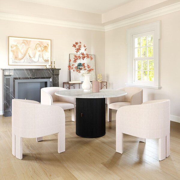 Zuo Modern Izola Dining Table White & Black - 110140