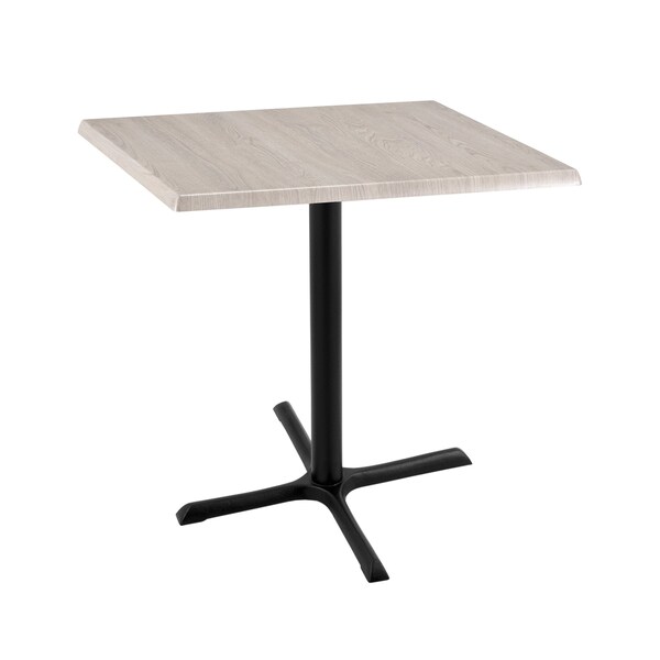 Holland Bar Stool Co 36" Tall OD211 Black Table Base 30" x 30" 30" x 30" Square White Ash Top by the HollBar Stool Co. - OD211-3036BWOD30SQWA