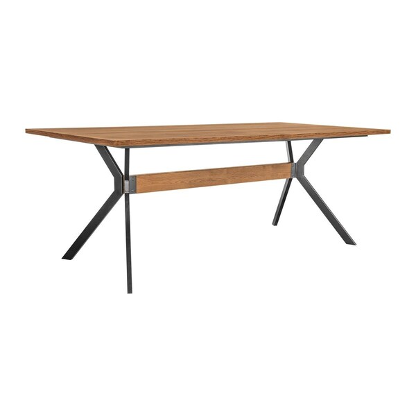 Seatsolutions Nevada Rustic Oak Wood Trestle Base Dining Table in Balsamico - SE3323314