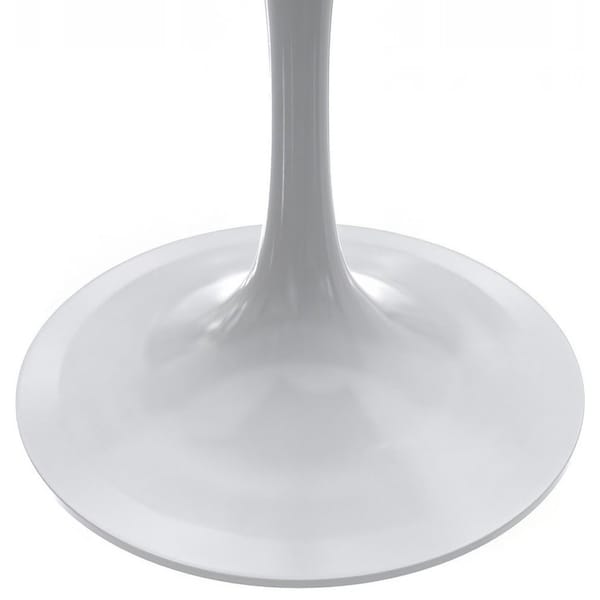 Leisuremod Square 27.56 in W, 29.35 in L, Resin/Steel, White - VT20W-S27WMR