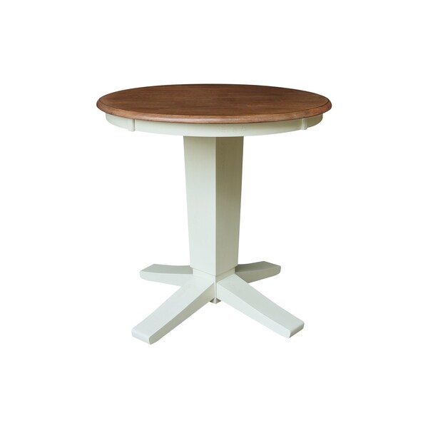 Whitewood Industries Rectangular Fixed Top Table W/ 2 Chairs, 30 in W, 29.9 in L, 30 in H, Parawood, Hickory/Shell - K79-30RT-23B-C2-2