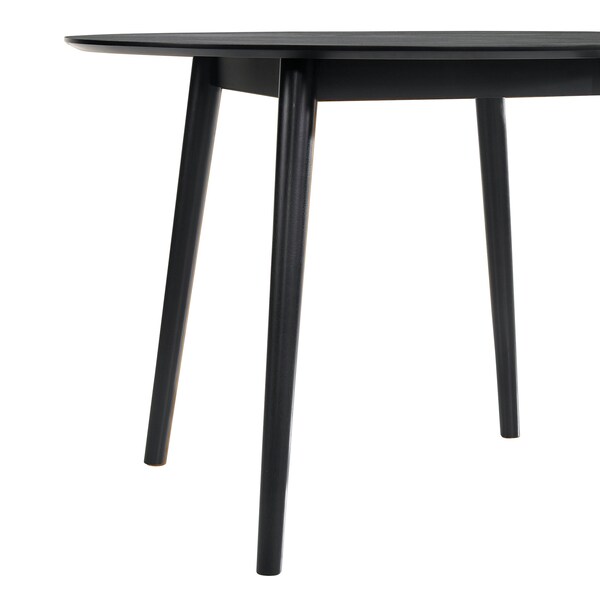 Armen Living Arcadia 42" Round Dining Table in Black Wood - LCARDIBL42