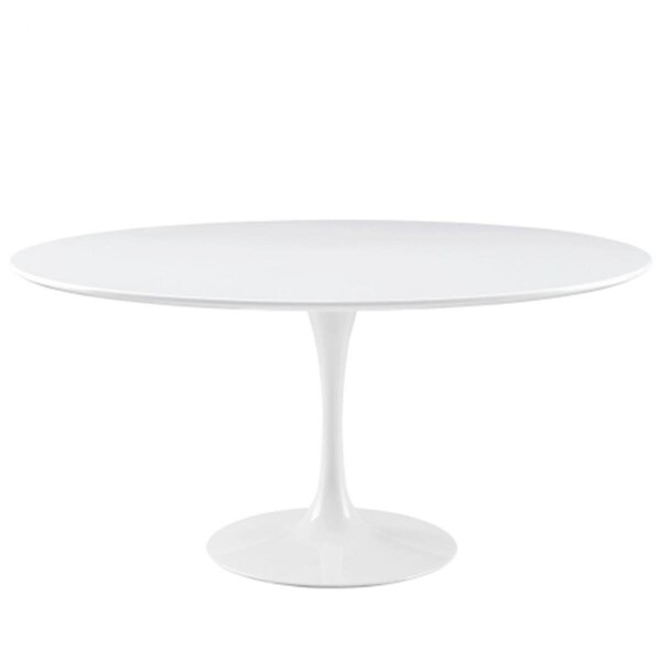 East End Imports Lippa 60 in. Wood Top Dining Table, White - EEI-1120-WHI