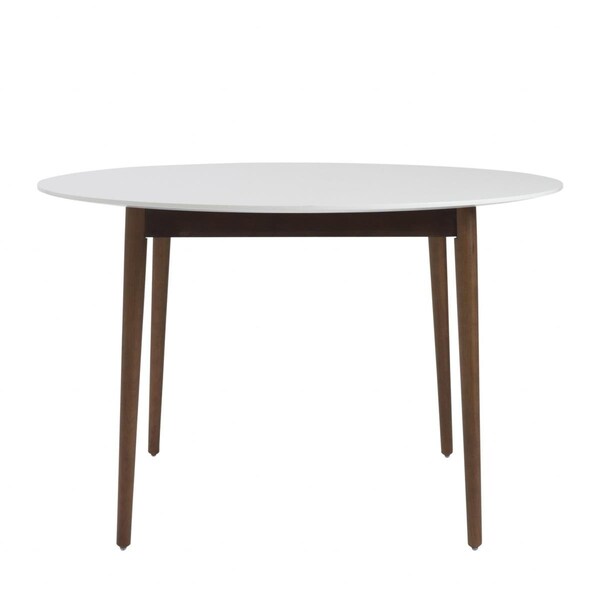 Gfancy Fixtures Round Wooden Table White & Brown - GF3096550