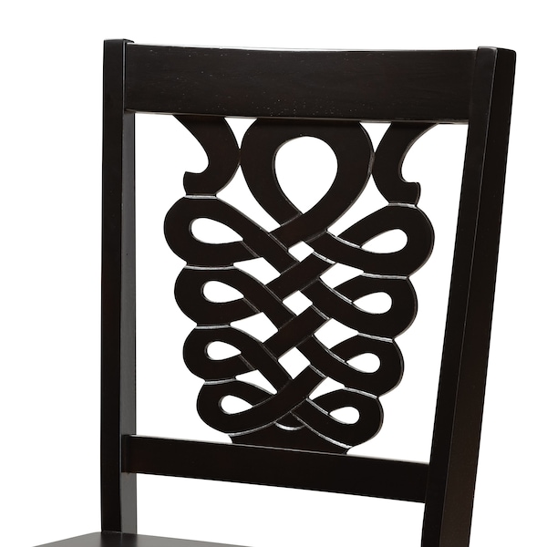 Baxton Studio Liese Modern and Contemporary Transitional Dark Brown Finished Wood 7-Piece Dining Set - 177-11381-10894-ZORO