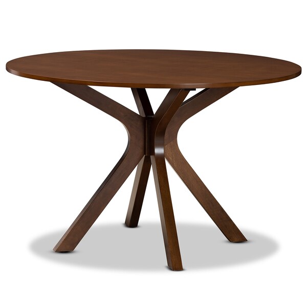 Baxton Studio Miela Modern and Contemporary Walnut Brown Finished Wood 7-Piece Dining Set - 179-11388-10893-ZORO