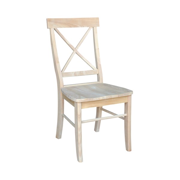 International Concepts 42 in. Solid Wood Round Dual Drop Leaf Dining Table with 4 Chairs, White/Heather Gray - K-42DL-C613-4