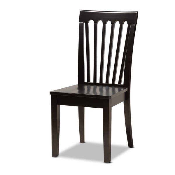 Baxton Studio Erion Modern and Contemporary Dark Brown Finished Wood 5-Piece Dining Set - 184-11426-8026-ZORO