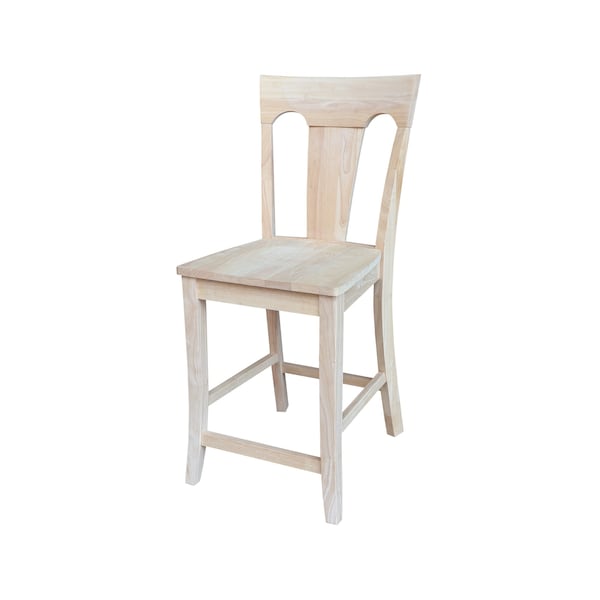 International Concepts 36 in. Round Top Counter Height Dining Table with 2 Stools, Unfinished - K-36RT-23B-S6682-2
