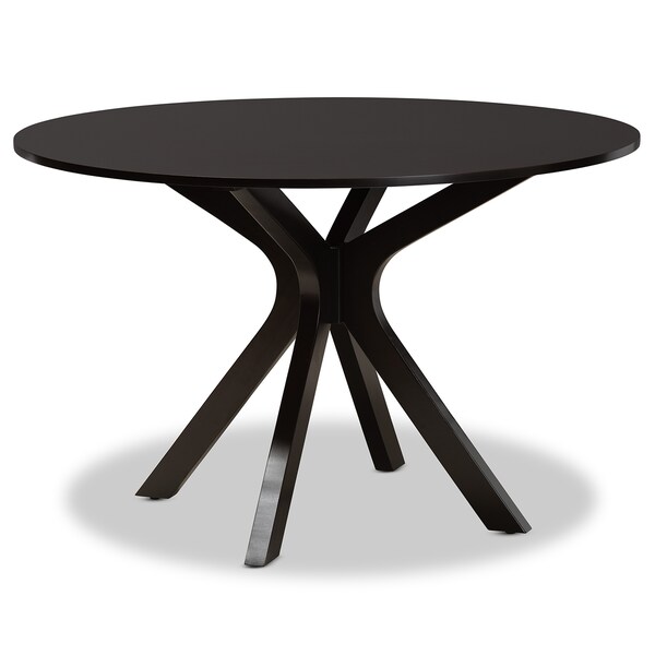 Baxton Studio Sadie Modern and Contemporary Sand Fabric and Dark Brown Finished Wood 7-Piece Dining Set - 174-10535-10894-ZORO