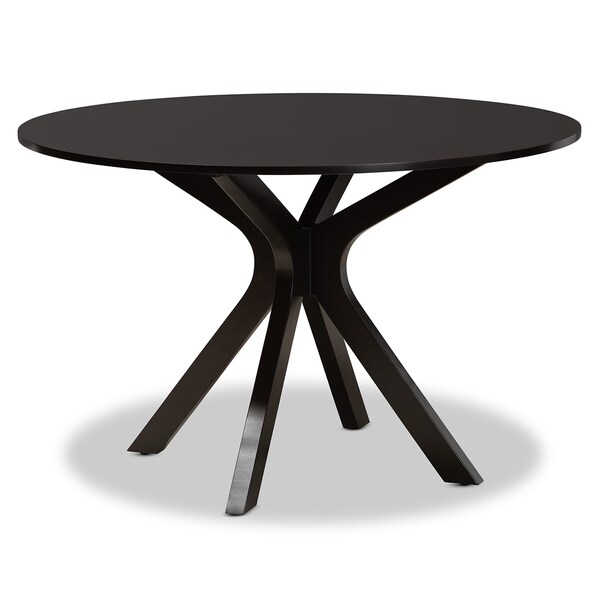 Baxton Studio Elena Modern and Contemporary Grey Fabric and Dark Brown Finished Wood 7-Piece Dining Set - 174-10534-10894-ZORO