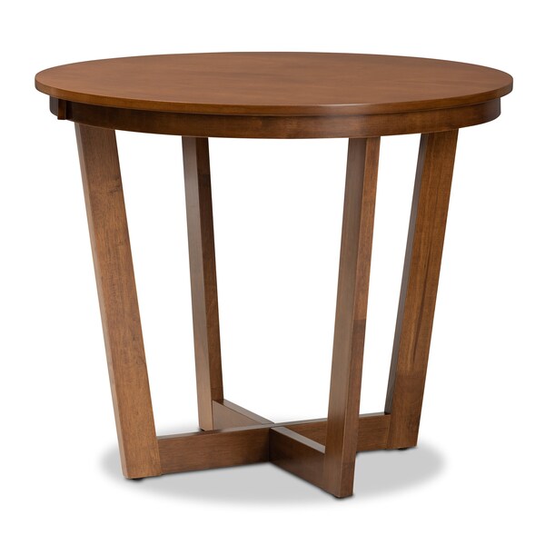 Baxton Studio Salida Modern and Contemporary Transitional Walnut Brown Finished Wood 5-Piece Dining Set - 178-11383-10897-ZORO