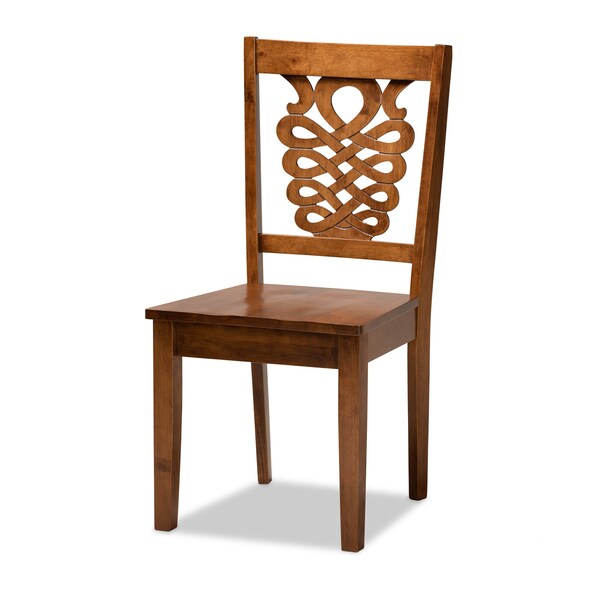 Baxton Studio Salida Modern and Contemporary Transitional Walnut Brown Finished Wood 5-Piece Dining Set - 178-11383-10897-ZORO