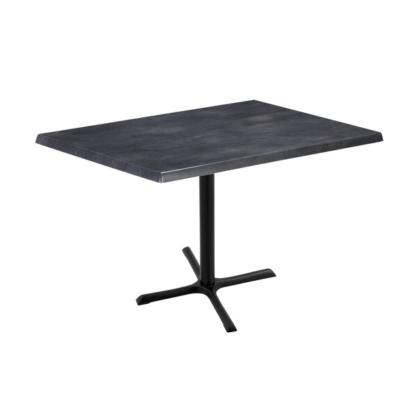 Holland Bar Stool Co 36" Tall OD211 Black Table Base 30" x 30" Foot 30" x 48" Black Steel Top by the HollBar Stool Co. - OD211-3036BWOD3048BLKSTL