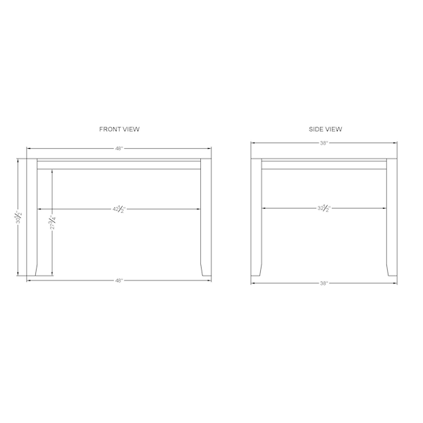 Alaterre Furniture 48 W X 38 L X 30 H - ANNP14172071