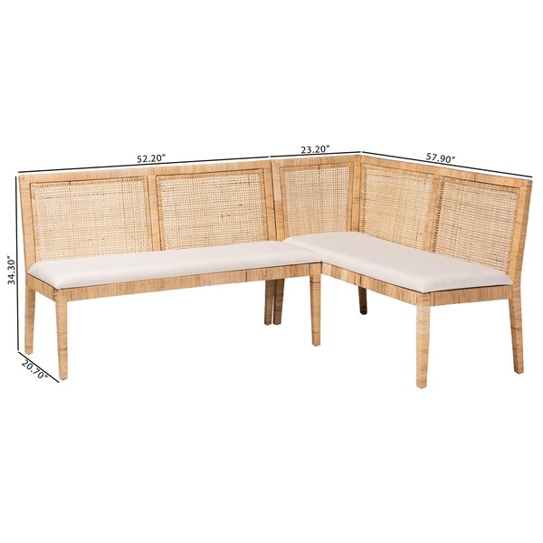 Bali & Pari 75.4" W X 34.3" L X 57.9" H - 244-13536-13537-ZORO