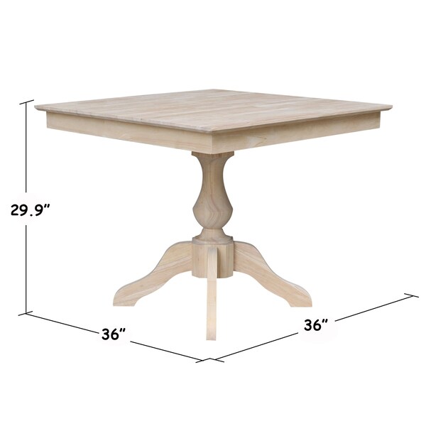 International Concepts 36 in. x 36 in. Square Top Pedestal Table - 29.9 in.H - K-3636TP-11B
