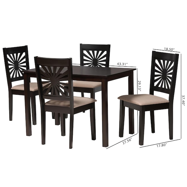 Baxton Studio 43.31" W X 29.13" L X 27.56" H - 231-13180-8026-ZORO
