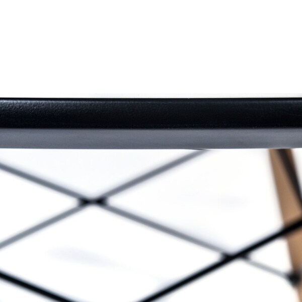 Leisuremod Round 48 in W, 29 in L, MDF/Beech Wood, Black - EP47BLTR