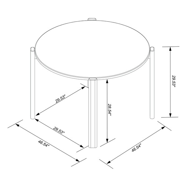 Manhattan Comfort Rectangle Dining Set of 5, 46.54 in L, MDF - 4-DT-82705-OW