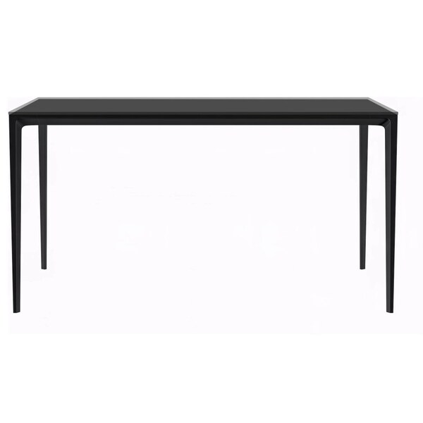 Leisuremod Rectangular 70.87 in W, 28.7 in L, Glass/Aluminum, Clear - ATBL-71CL-G