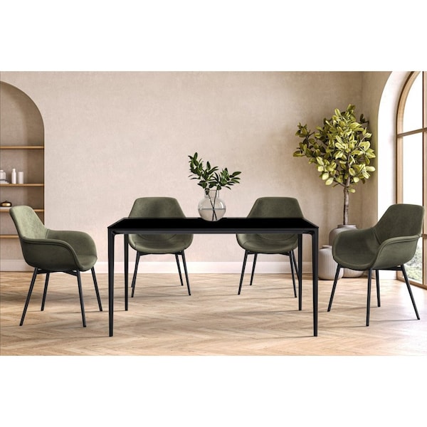 Leisuremod Rectangular 70.87 in W, 28.7 in L, Glass/Aluminum, Clear - ATBL-71CL-G