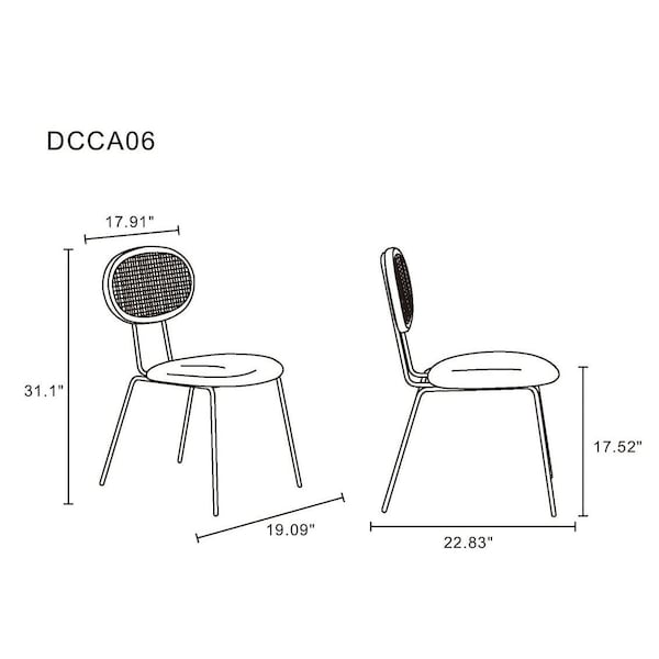 Manhattan Comfort Round Dining Set of 7, 59.05 in L, American Solid Ash Wood, Black and Grey - 6-DT05DCCA06-GY