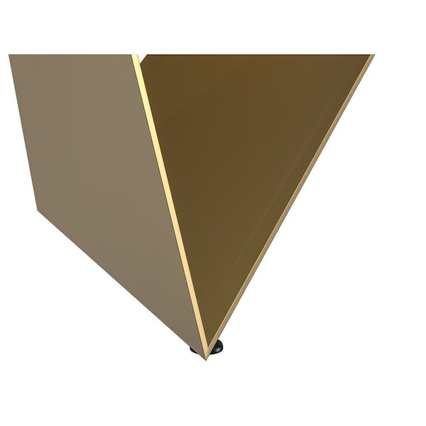 Leisuremod Rectangular 55.11 in W, 29.9 in L, Sintered Stone/Steel, White/Gold - NTG-55WG-S