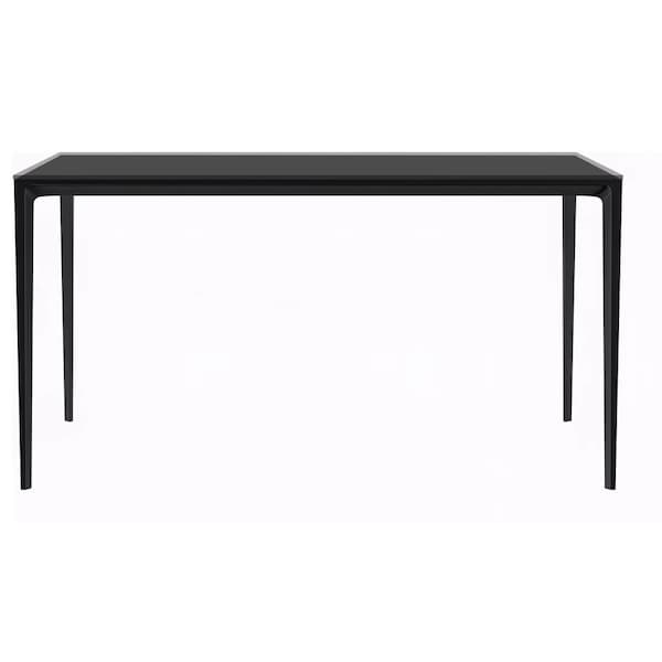 Leisuremod Rectangular 55.11 in W, 28.7 in L, Glass/Aluminum, Clear - ATBL-55CL-G