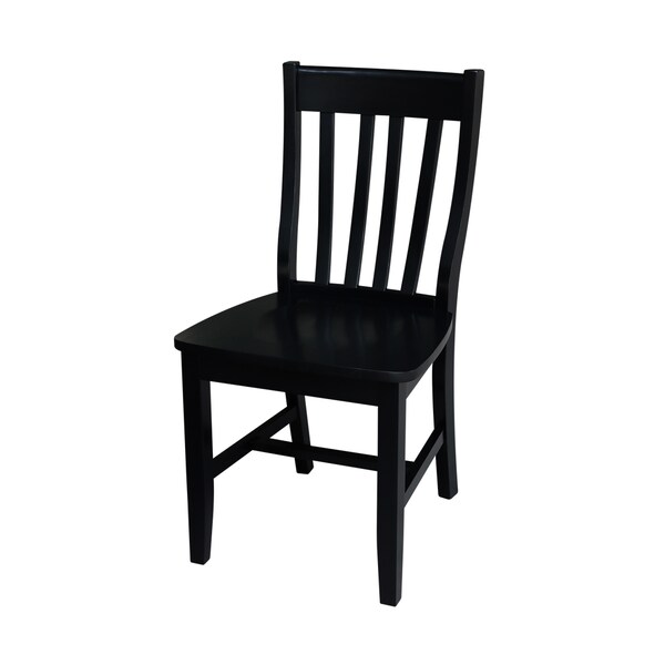 International Concepts 42 in. Dual Drop Leaf Table with 2 Slat Back Dining Chairs - 3 Piece Dining Set - K01-42DP-C46-61P