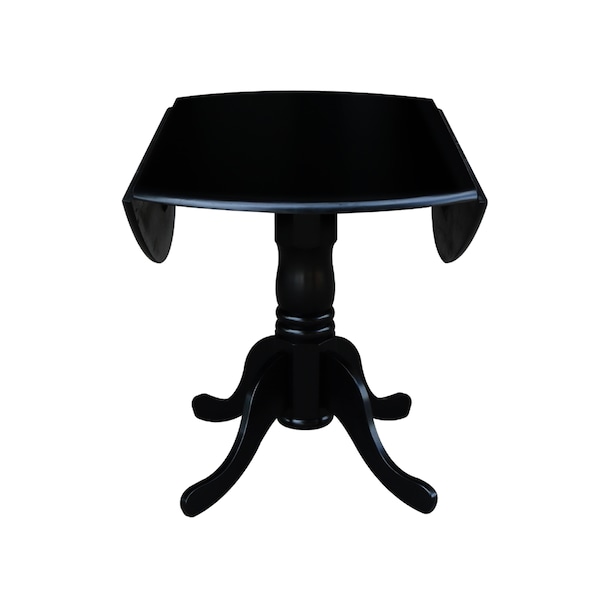 International Concepts 42 in. Dual Drop Leaf Table with 4 Splat Back Dining Chairs - 5 Piece Dining Set - K46-42DP-C59-10-4